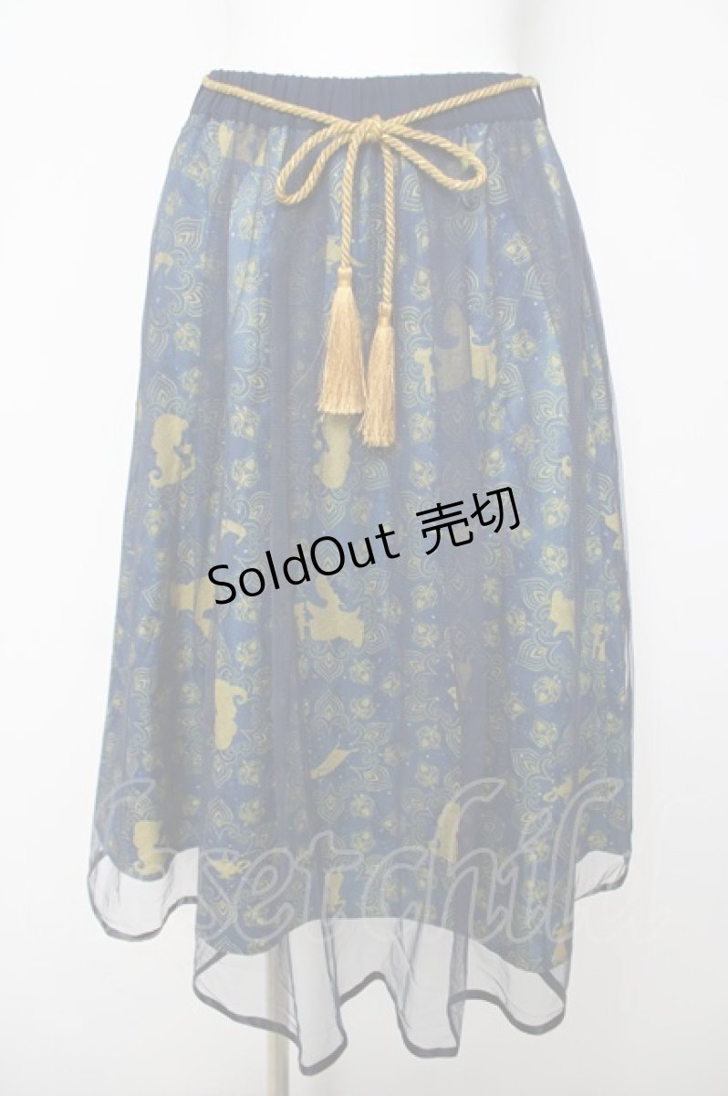画像1: axes femme POETIQUE / Disneyアラジンスカート M 紺 Y-26-03-18-200-AX-SK-SZ-ZI (1)