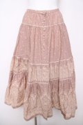 PINK HOUSE / 小花&レース柄前開きスカート F ピンク Y-26-03-18-201-LO-SK-SZ-ZY