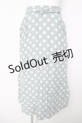 INGEBORG / ドット柄ベルト付きスカート  サックス Y-26-03-18-203-LO-SK-SZ-ZY