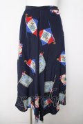 INGEBORG / 旗プリントスカート  紺 Y-26-03-18-204-LO-SK-SZ-ZY
