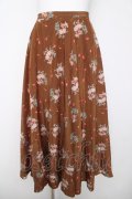 INGEBORG / ベリーブーケ柄スカート  ブラウン Y-26-03-18-205-LO-SK-SZ-ZY