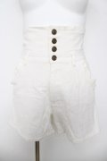 axes femme POETIQUE / ハイウエストショートパンツ  白 Y-26-03-18-208-AX-PA-SZ-ZY