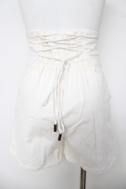 画像2: axes femme POETIQUE / ハイウエストショートパンツ  白 Y-26-03-18-208-AX-PA-SZ-ZY