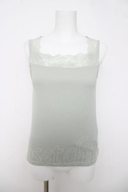 画像1: axes femme / 2WAYレースリブタンク F ミント Y-26-03-18-003-AX-TO-SZ-ZY