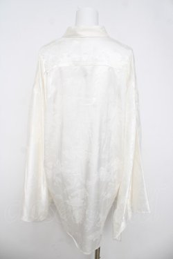 画像2: rezen / 鶴×扇子ジャガード和袖シャツ  生成り Y-26-03-18-023-LO-BL-SZ-ZY