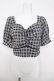 画像1: axes femme POETIQUE / チェックビスチェデザインブラウス M 黒 Y-26-03-18-027-AX-BL-SZ-ZY (1)