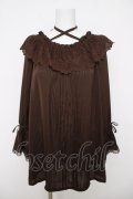 axes femme / フリルブラウス F 茶 Y-26-03-18-032-AX-BL-SZ-ZY