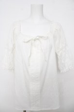 画像1: axes femme / 袖レース2WAYブラウス M 白 Y-26-03-18-033-AX-BL-SZ-ZY (1)
