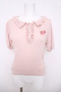 axes femme POETIQUE / チュッパチャプス ニットポロ  ピンク Y-26-03-18-036-AX-TO-SZ-ZY
