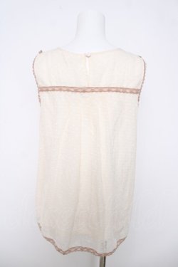 画像2: axes femme / ドビードットノースリーブトップス M 生成り Y-26-03-18-004-AX-TO-SZ-ZY