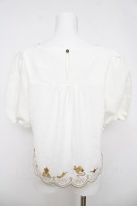 画像2: axes femme POETIQUE / Disneyアラジンブラウス M 白 Y-26-03-18-037-AX-BL-SZ-ZS (2)
