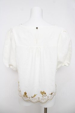 画像2: axes femme POETIQUE / Disneyアラジンブラウス M 白 Y-26-03-18-037-AX-BL-SZ-ZY