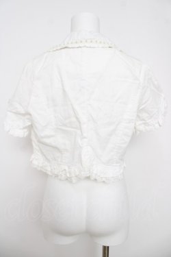 画像2: axes femme / パールライン半袖ジャケット M 白 Y-26-03-18-038-AX-JA-SZ-ZY