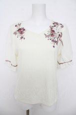 画像1: axes femme / パピヨンフルール刺繍プルオーバー M 生成り Y-26-03-18-039-AX-TO-SZ-ZI (1)