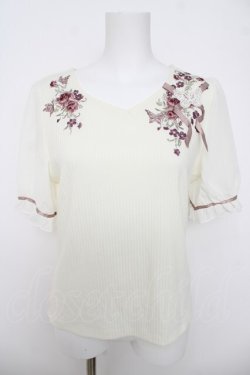 画像1: axes femme / パピヨンフルール刺繍プルオーバー M 生成り Y-26-03-18-039-AX-TO-SZ-ZY