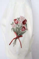 画像3: axes femme / ブーケ刺繍ショートカーデ M 生成り Y-26-03-18-040-AX-TO-SZ-ZY (3)