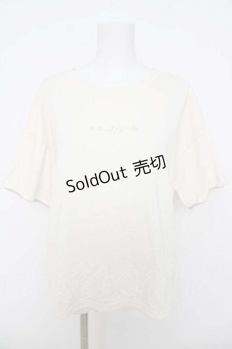 画像1: axes femme / ラメ刺繍ロゴＴシャツ  白 Y-26-03-18-042-AX-TO-SZ-ZI (1)