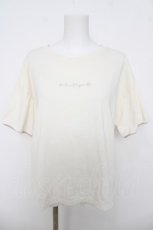 画像1: axes femme / ラメ刺繍ロゴＴシャツ  白 Y-26-03-18-042-AX-TO-SZ-ZI (1)