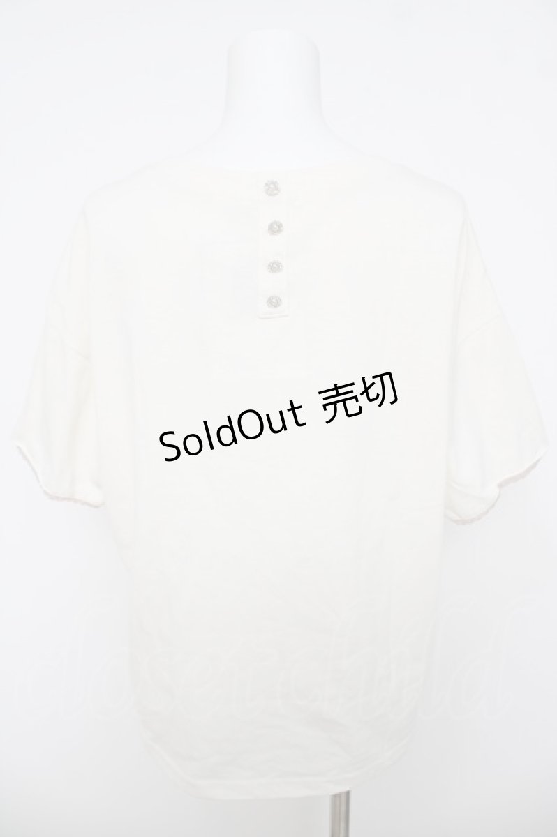 画像2: axes femme / ラメ刺繍ロゴＴシャツ  白 Y-26-03-18-042-AX-TO-SZ-ZI (2)
