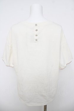 画像2: axes femme / ラメ刺繍ロゴＴシャツ  白 Y-26-03-18-042-AX-TO-SZ-ZY