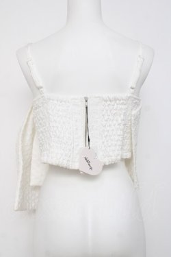 画像3: Ank Rouge / ふくれジャガードリボンビスチェ  白 Y-26-03-20-030-CA-TO-SZ-ZY