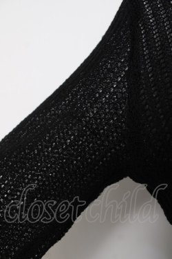 画像3: KANEKO ISAO / 襟付き透かしカーディガン F 黒 Y-26-03-20-032-EL-TO-SZ-ZY