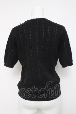 画像2: KANEKO ISAO / はしごレース透かしニット F 黒 Y-26-03-20-033-EL-TO-SZ-ZY