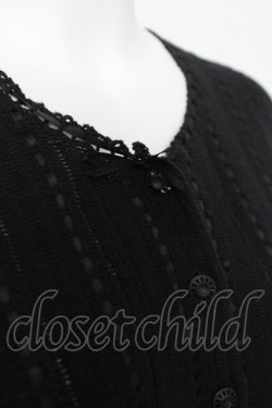 画像3: KANEKO ISAO / はしごレース透かしニット F 黒 Y-26-03-20-033-EL-TO-SZ-ZY