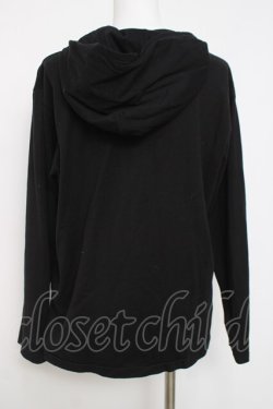 画像2: powder / ロゴプリントフードトップス F 黒 Y-26-03-20-034-LO-TO-SZ-ZY