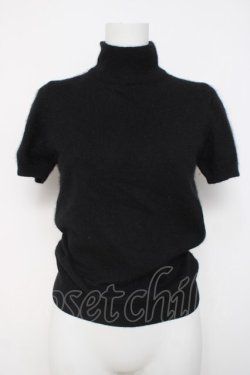 画像1: INGEBORG / ハイネック半袖ニット F 黒 Y-26-03-20-035-LO-TO-SZ-ZY