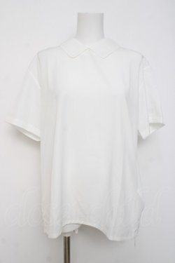 画像1: powder / 後ろあき半袖ブラウス F 白 Y-26-03-20-036-LO-BL-SZ-ZY