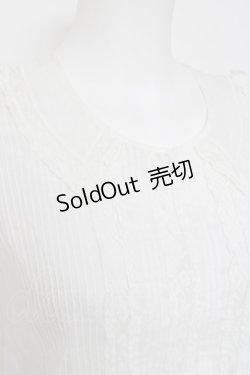 画像4: PINK HOUSE / ピンタックフロントレースノースリーブブラウス F 白 Y-26-03-20-037-LO-BL-SZ-ZY