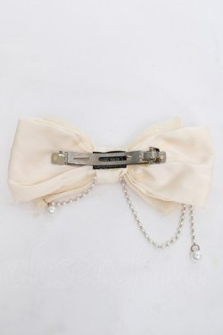 画像3: axes femme POETIQUE / パールチェーン付バレッタ  生成り Y-26-03-20-005-AX-AC-SZ-ZY