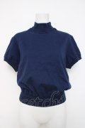 powder / ハイネック半袖トップス F 紺 Y-26-03-20-041-LO-TO-SZ-ZY