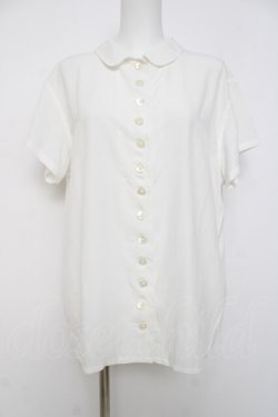 画像1: powder / 丸襟半袖ブラウス F 白 Y-26-03-20-043-LO-BL-SZ-ZY