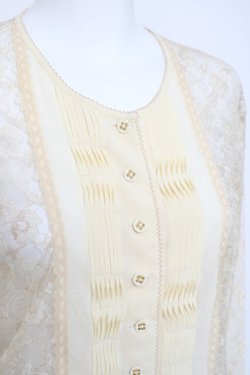 画像3: KANEKO ISAO / 総レース身頃ピンタックブラウス  生成り Y-26-03-20-044-EL-BL-SZ-ZY