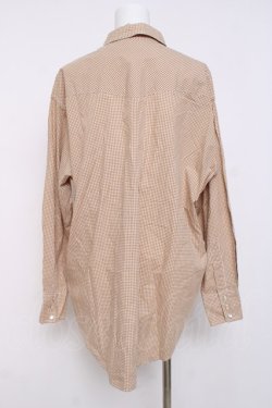画像2: powder / ギンガムロングシャツ F ベージュ Y-26-03-20-047-LO-BL-SZ-ZY