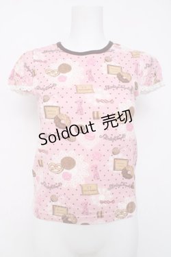 画像1: Shirley Temple / スイーツプリントカットソー 160 ピンク Y-26-03-20-052-ET-TO-SZ-ZY