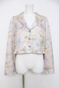 axes femme kawaii / クラシックブーケ柄ジャケット M ピンク Y-26-03-20-057-AX-JA-SZ-ZY