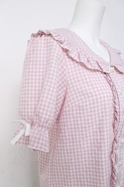 画像3: DearMyLove / セーラーハートボタンフリルブラウス M ピンク Y-26-03-20-058-EL-BL-SZ-ZY