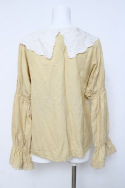 画像2: axes femme / ビッグ襟ブラウス M イエロー Y-26-03-20-060-AX-BL-SZ-ZY