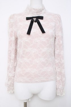 画像1: Ank Rouge / チェリーリボントップス M ピンク Y-26-03-20-064-CA-TO-SZ-ZY