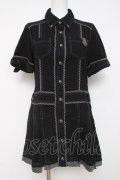 ALGONQUINS / プリーツシャツワンピース F 黒 Y-26-03-20-065-AL-OP-SZ-ZY