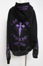 画像3: REFLEM / クロス刺繍ZIPパーカー F ブラック/パープル Y-26-03-20-066-PU-TO-SZ-ZT0408Y (3)