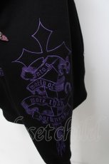 画像4: REFLEM / クロス刺繍ZIPパーカー F ブラック/パープル Y-26-03-20-066-PU-TO-SZ-ZT0408Y (4)