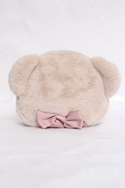 画像1: m petit by misako / AM*クマサンポーチ  ベージュ Y-26-03-20-008-LO-ZA-SZ-ZY