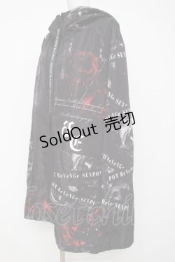 画像2: SEX POT ReVeNGe / Salvation Rose NYLON LONG BLOUSON L ブラック Y-26-03-20-071-SP-JA-SZ-ZY