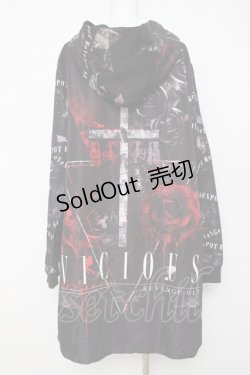 画像3: SEX POT ReVeNGe / Salvation Rose NYLON LONG BLOUSON L ブラック Y-26-03-20-071-SP-JA-SZ-ZY