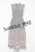 axes femme / パッチワーク花柄ロングワンピース M 紺 Y-26-03-20-073-AX-OP-SZ-ZY