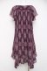 画像2: axes femme / アラベスク柄プリーツシフォンワンピース M 紫 Y-26-03-20-075-AX-OP-SZ-ZY (2)